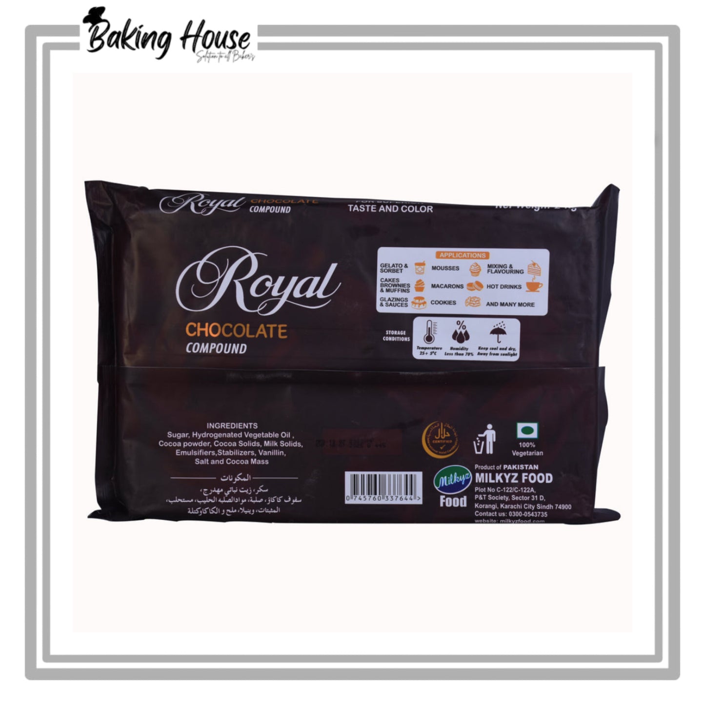 Milkyz Food Royal Compound Dark Chocolate 2kg
