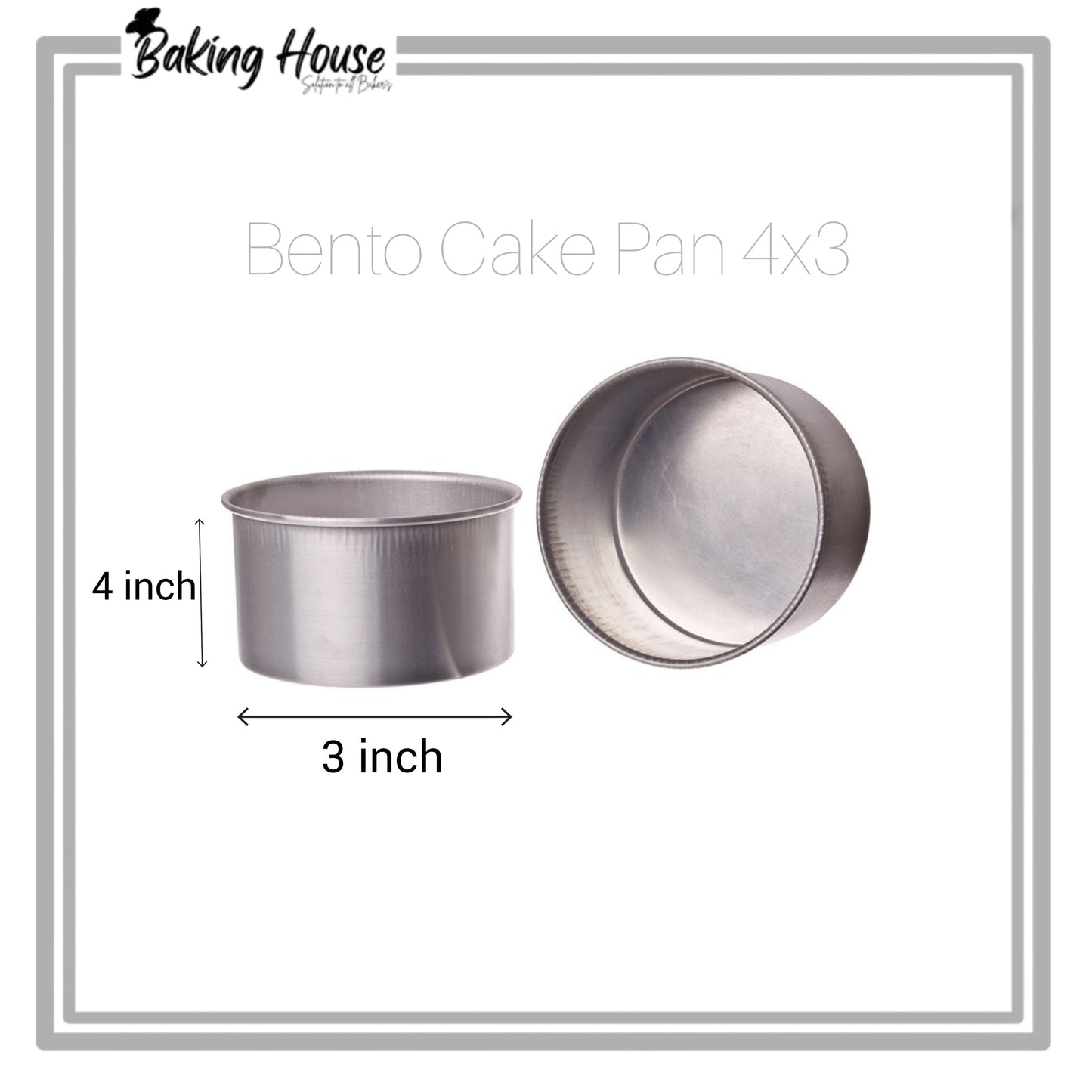4x3 Bento Stainless Steel Cake Pan