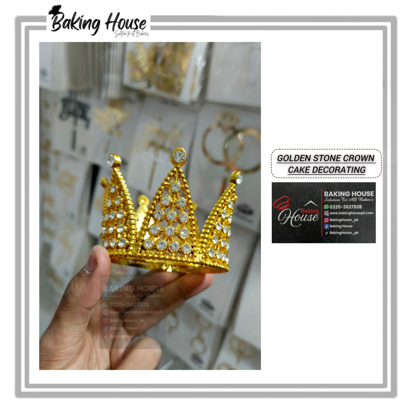 Golden King Plastic Crown For Cak Decorating