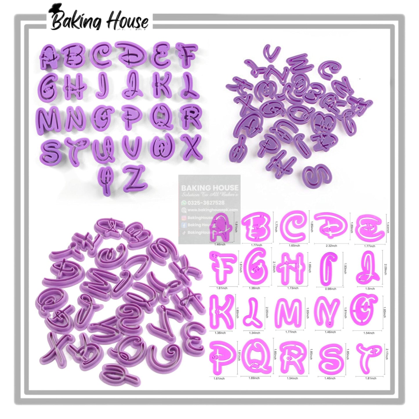 Deseny Alphabet Cookies Cutter For Cake Decorating