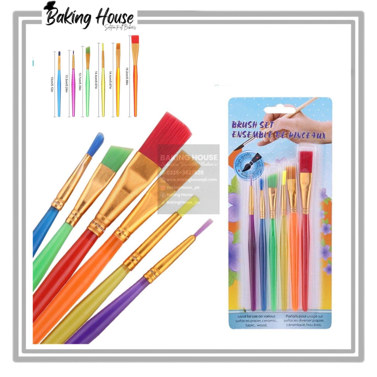 6pcs Brush For Cake Dust & Decorating