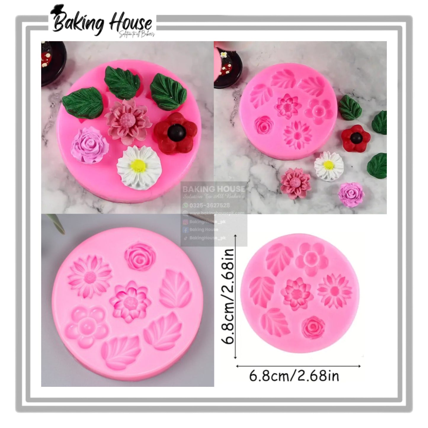 Leaf & Flower Silicon Fondant Mould High Quality For Cake Decorating