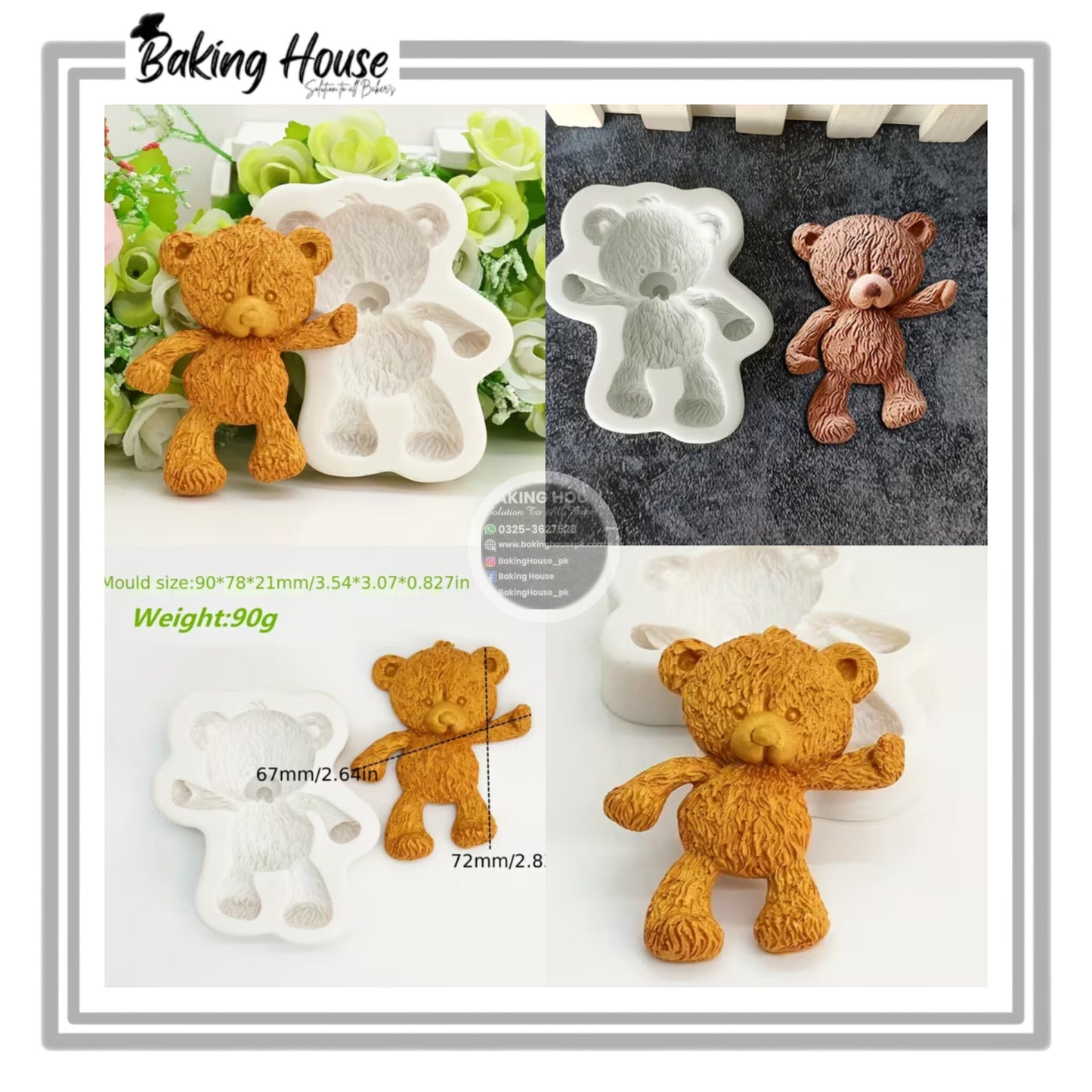 Hello Bear Silicon Fondant Mould High Quality For Cake Decorating