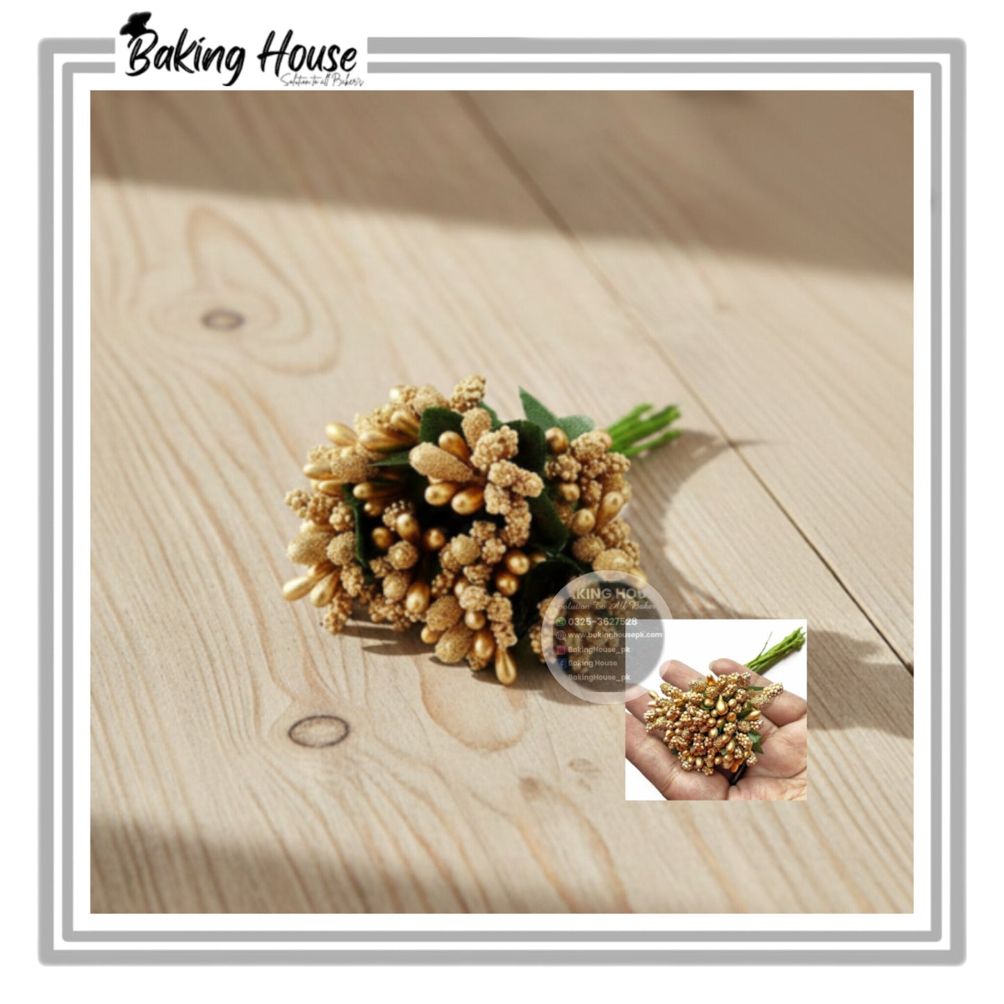 Golden tenny Polan Flower For Cake Decorating