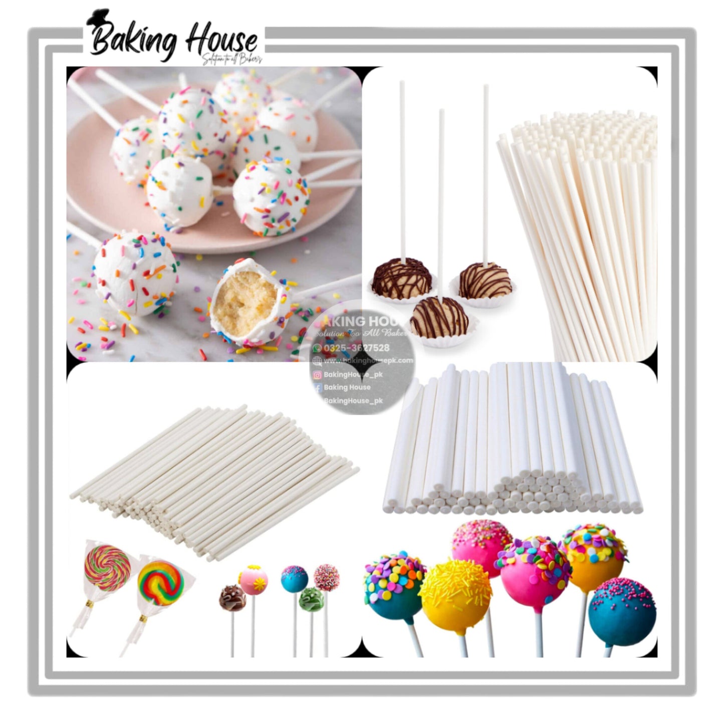 4inch imported lollipop Stick (50pcs in pack)