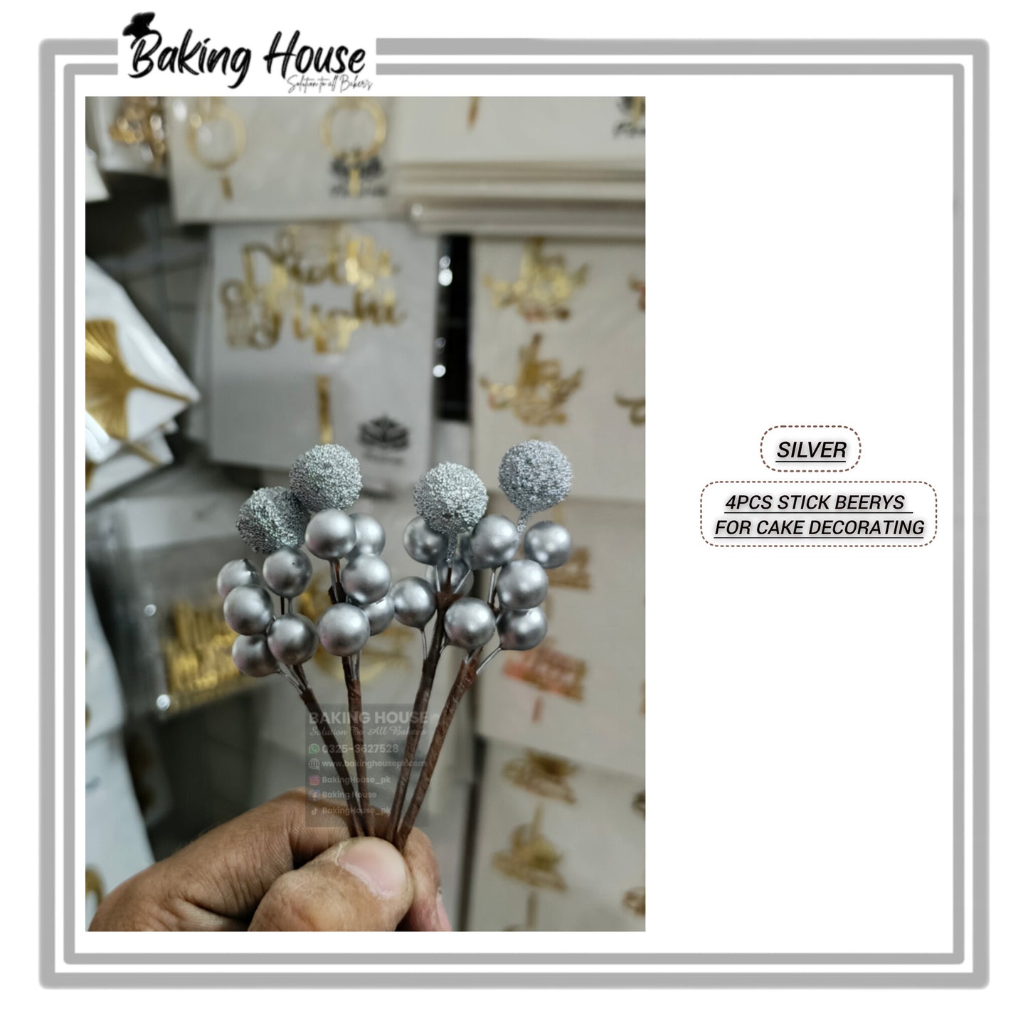 4stick Silver Cake Berry's For Cake Decorating