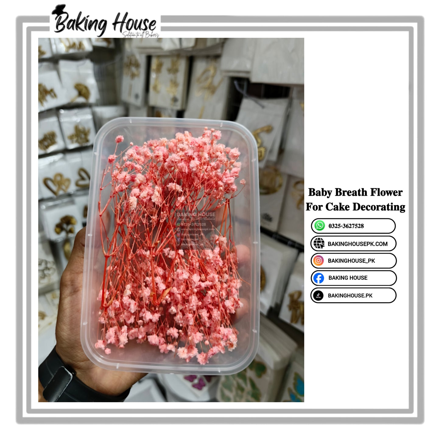 Light Pink Dry Baby Breth Flower For Cake Decorating