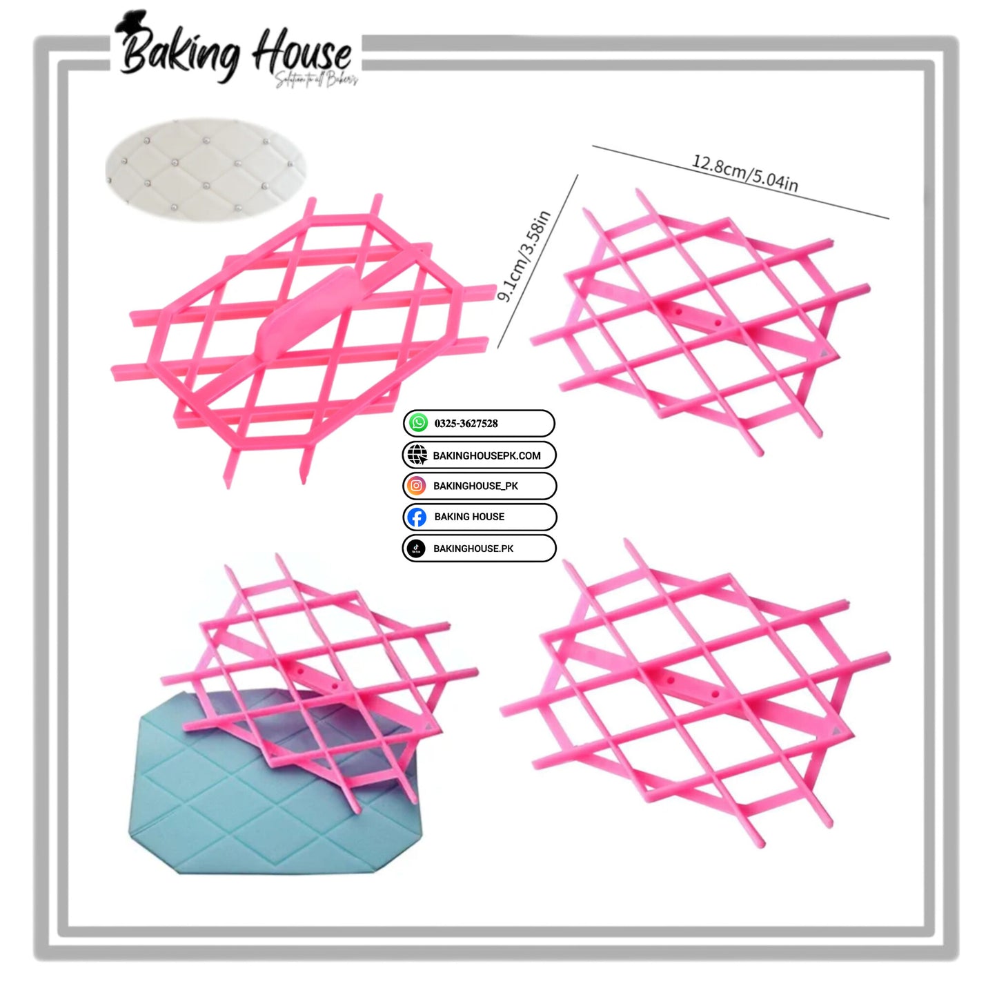 Diamond Cake Press Cookie Cutter For Cake Decorating