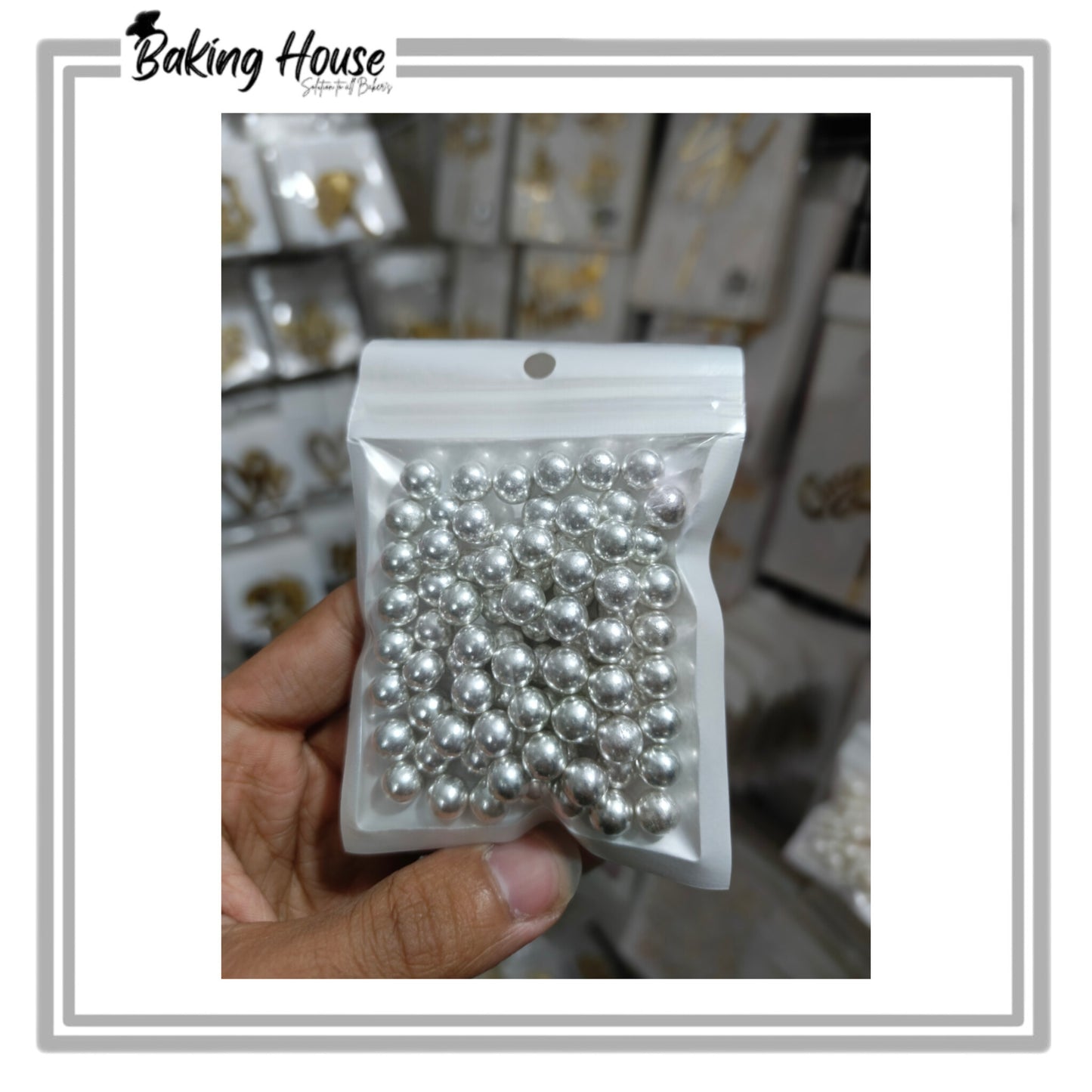 7mm Imported Silver Edibles Sprinkle For Cake Decorating