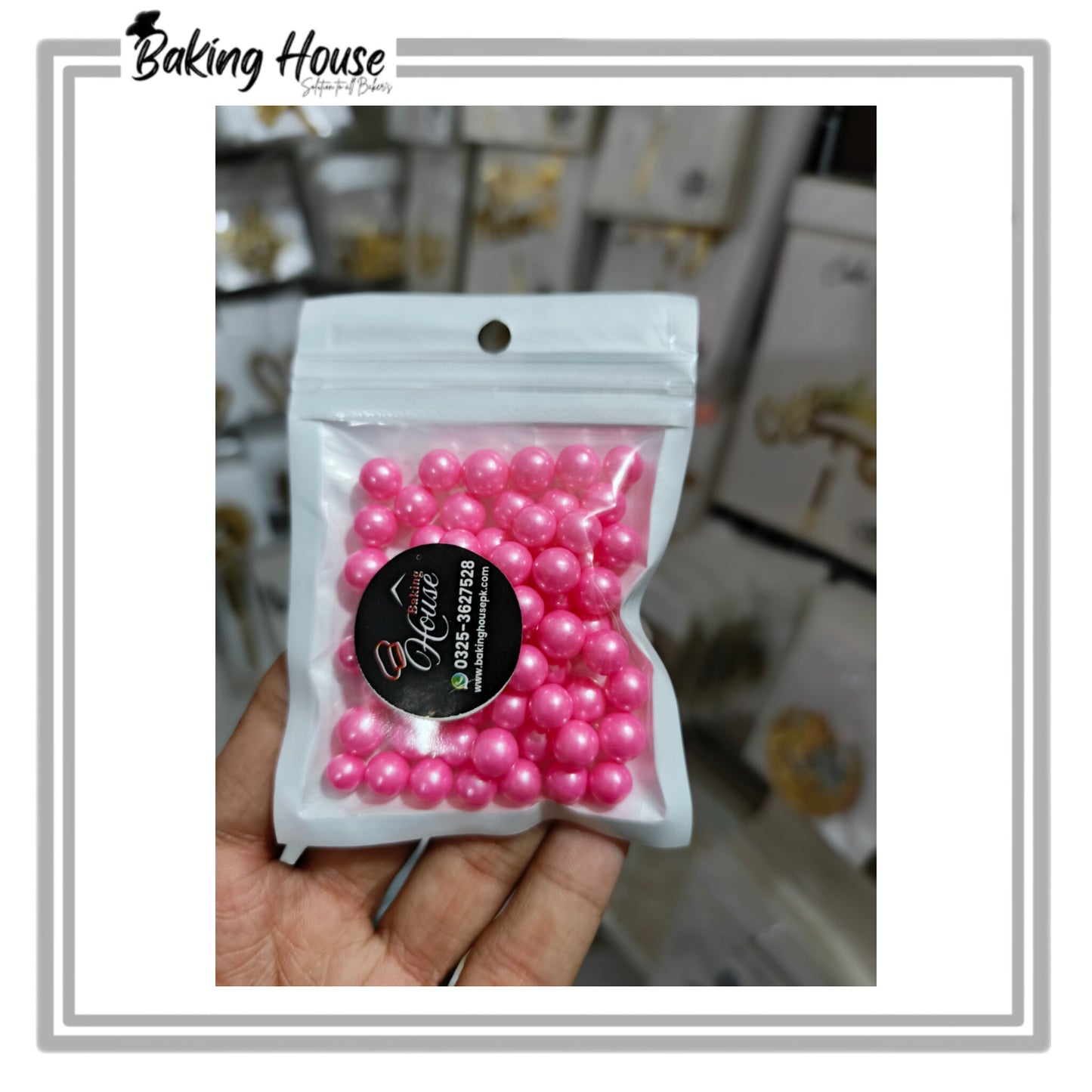 7mm Imported Pink Edibles Sprinkle For Cake Decorating