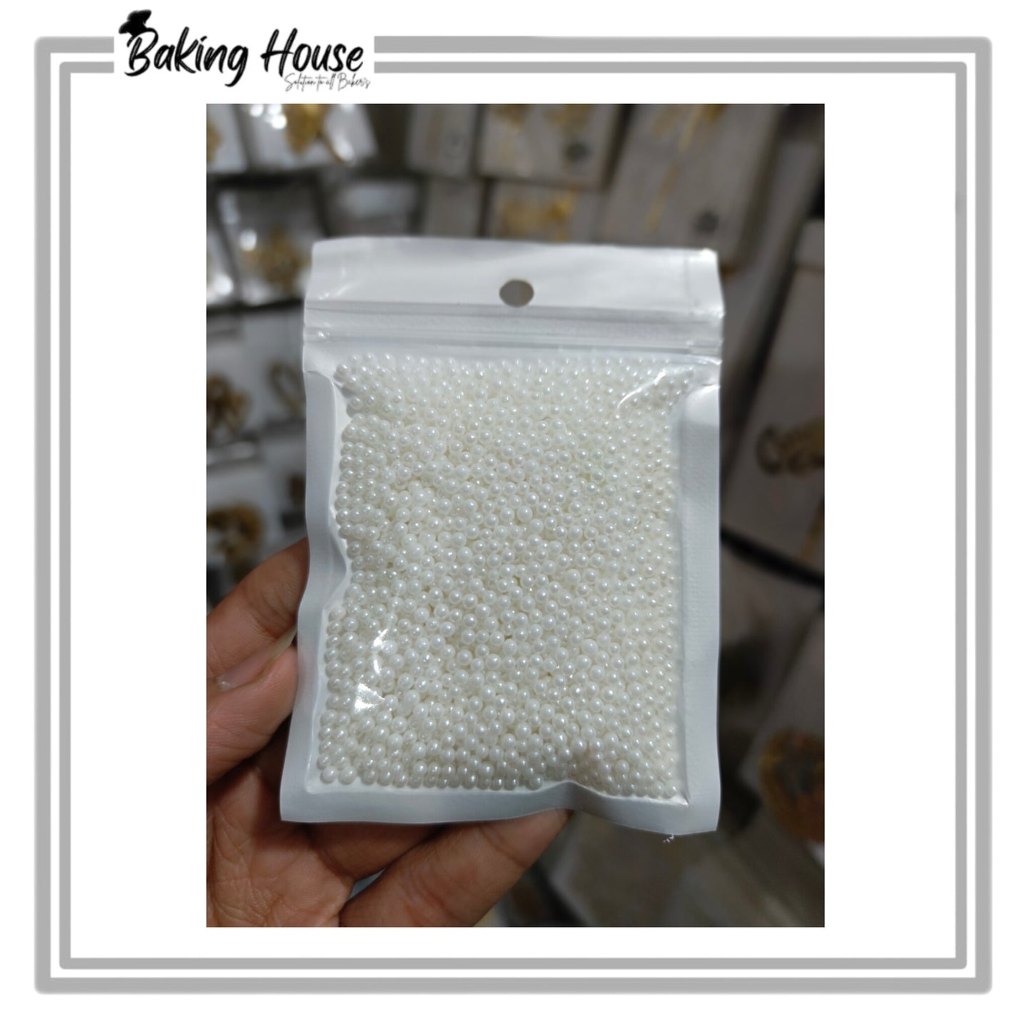 2mm Imported White Edibles Sprinkle For Cake Decorating