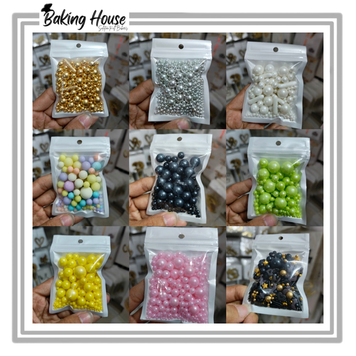 Pack - 9 Improred Edibles Sprinkle For Cake Decorating