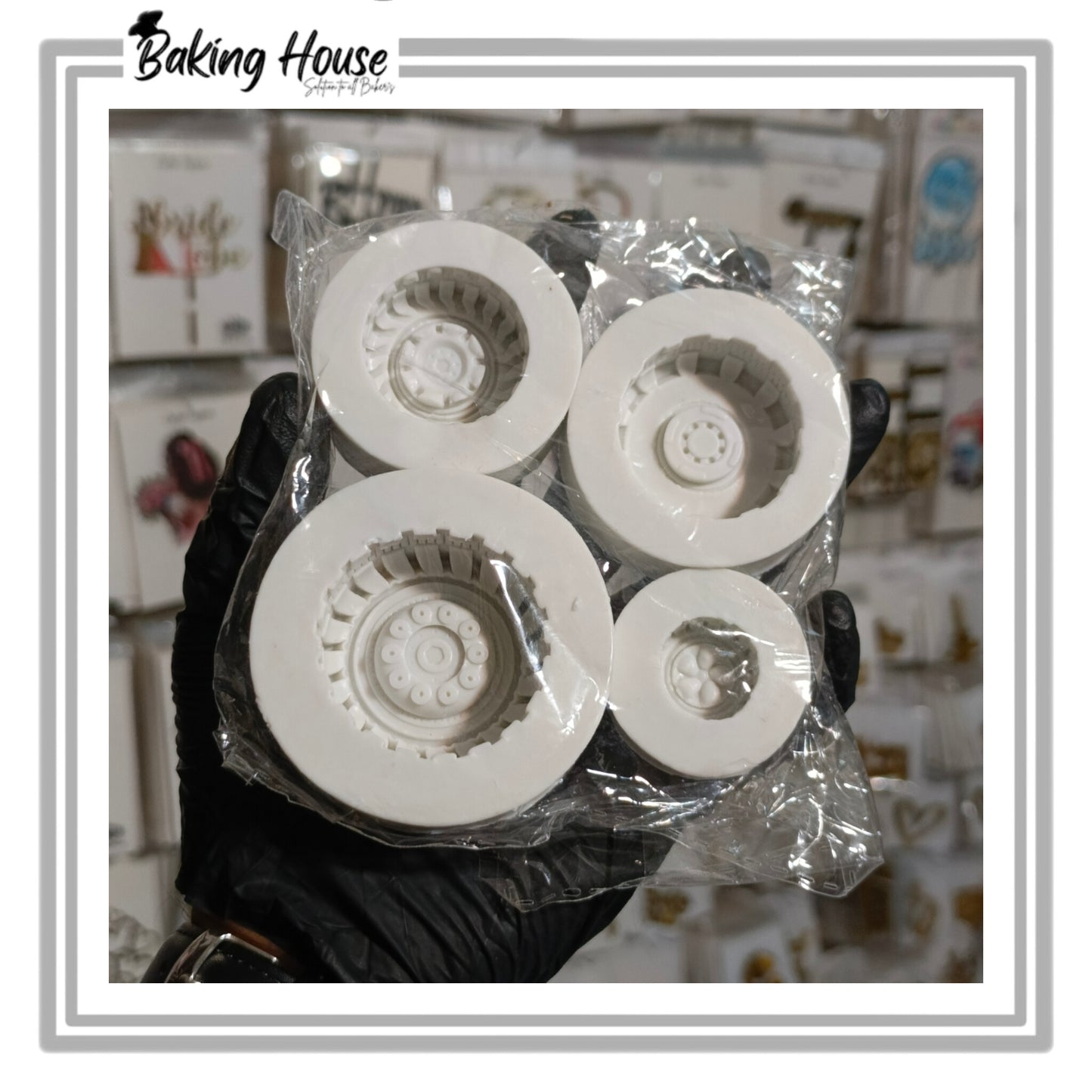 Pack - 4 Tire Silicon Fondant Mould For Cake Decorating