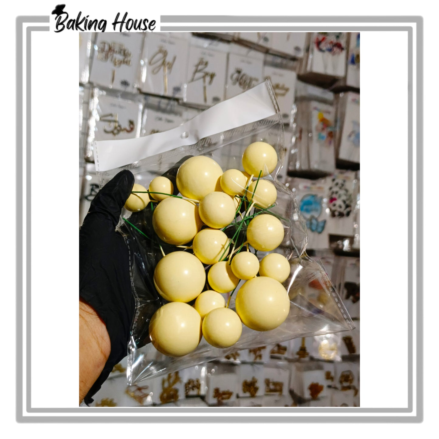 20pcs Creamy Round Fox Balls For Cake Decorating