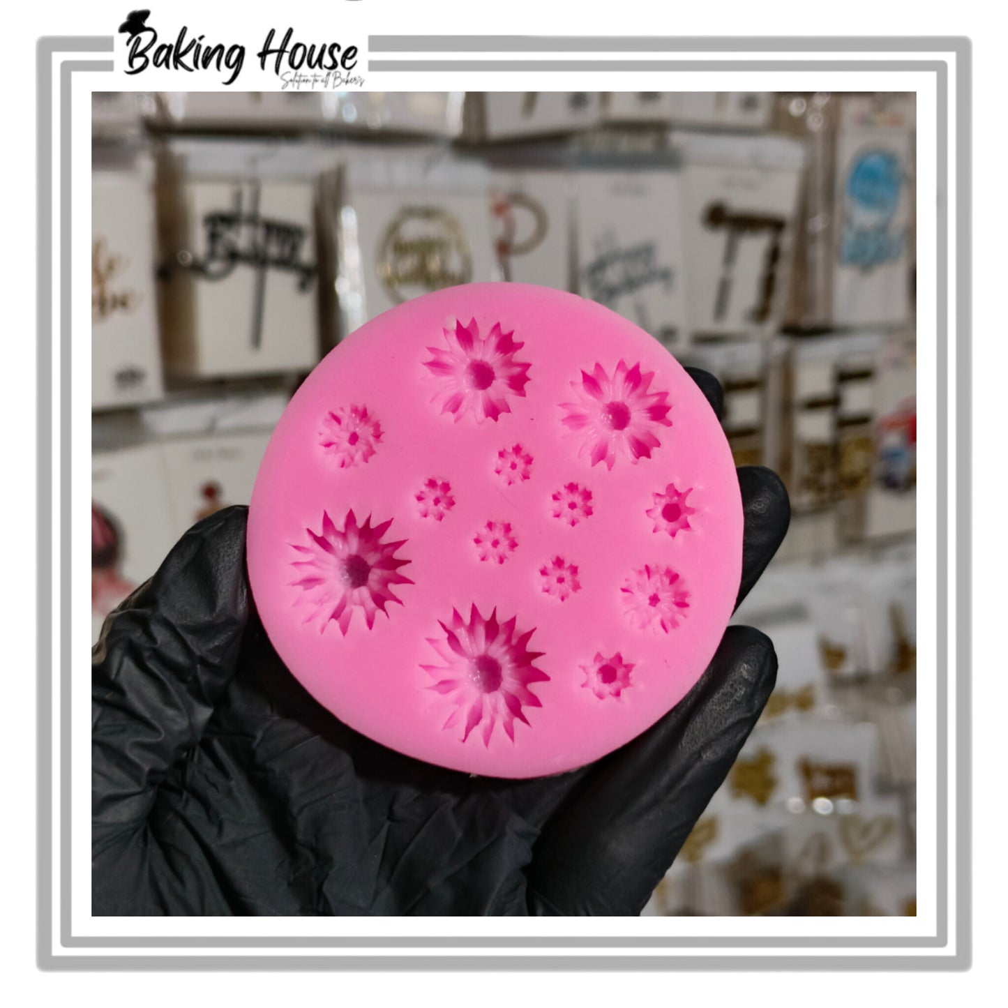Multi Sunflowers Silicon Fondant Mould For Cake Decorating