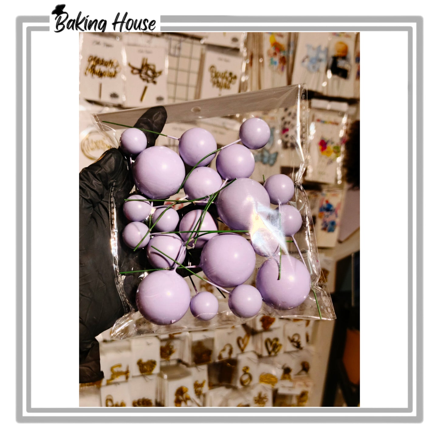 20pcs Purpl Round Fox Balls For Cake Decorating