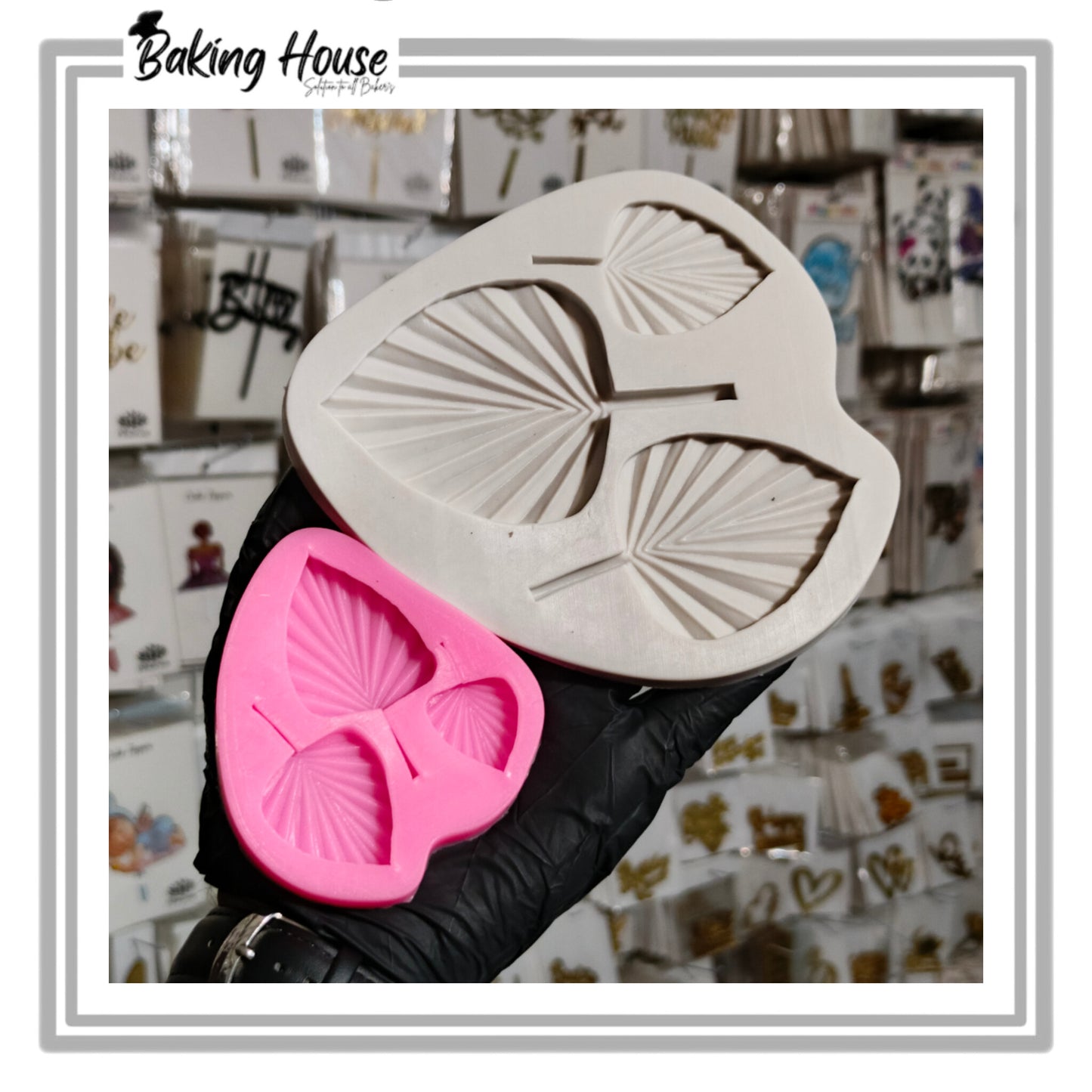 Pack - 2 Palm Leaf Silicon Fondant Mould For Cake Decorating