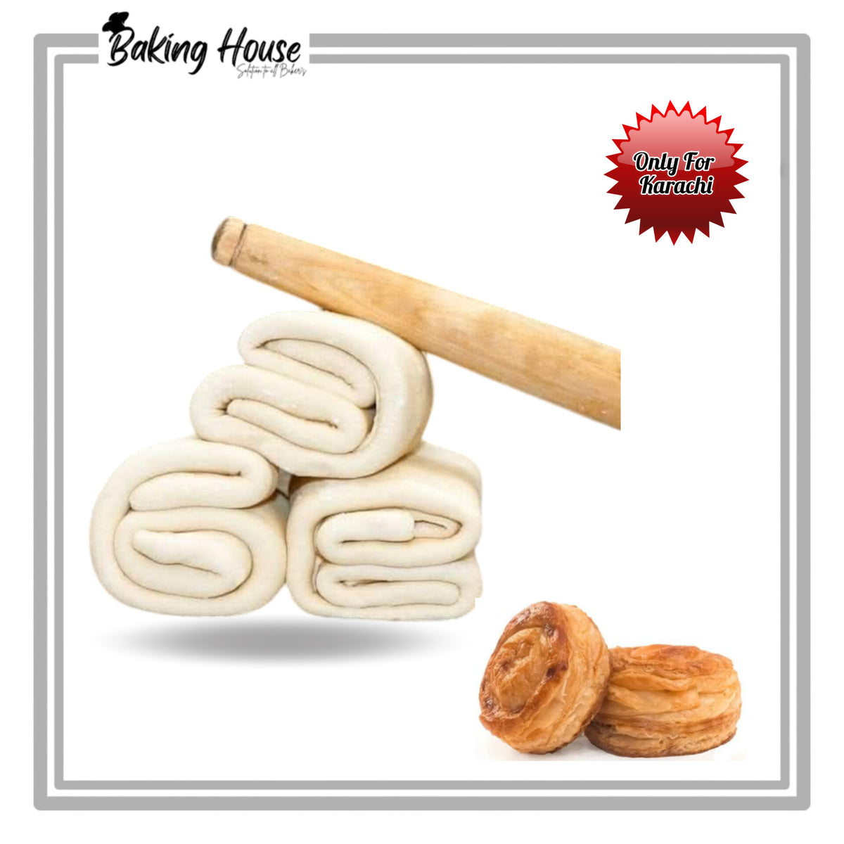 Ready Puff Pastry Dough 1lg Pack (Only For Karachi)
