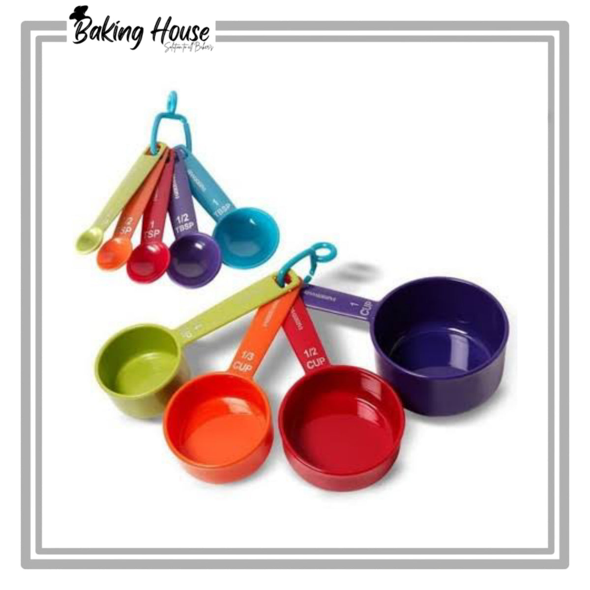 10pcs Multi Plastic Measuring Cup & Spoon Set