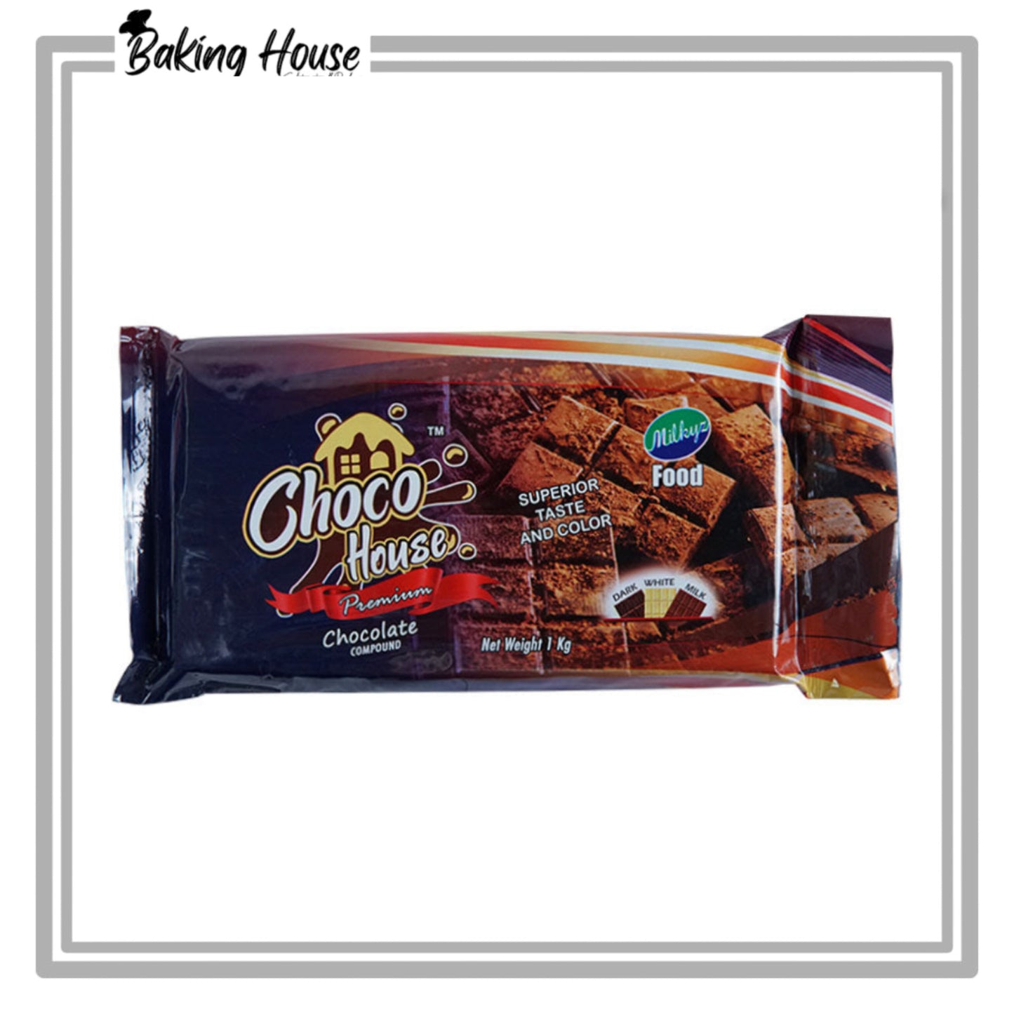 Milkyz Food Choco House Compound Dark Chocolate 500g (Loose Packing)