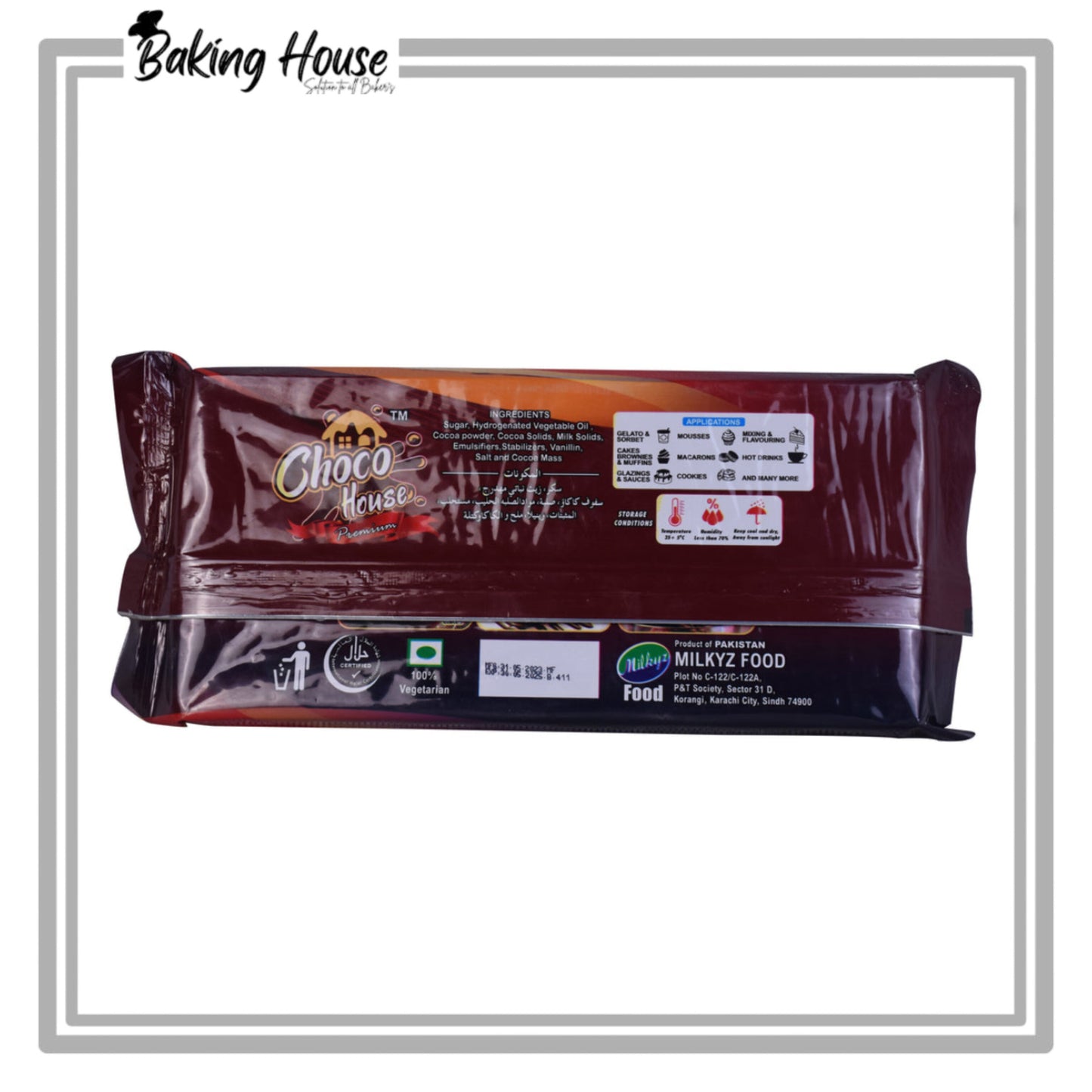 Milkyz Food Choco House Compound Dark Chocolate 500g (Loose Packing)