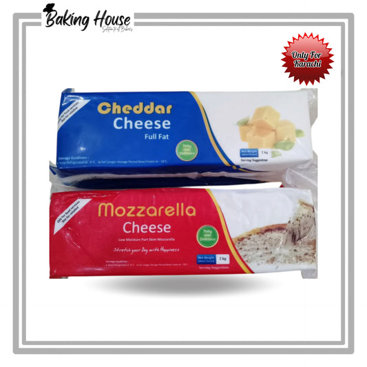 Acha Food Cheddar 2kg & Mozzarella 2kg (Only For Karachi)