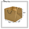 9x9x9 Inch Brown Cake Bags