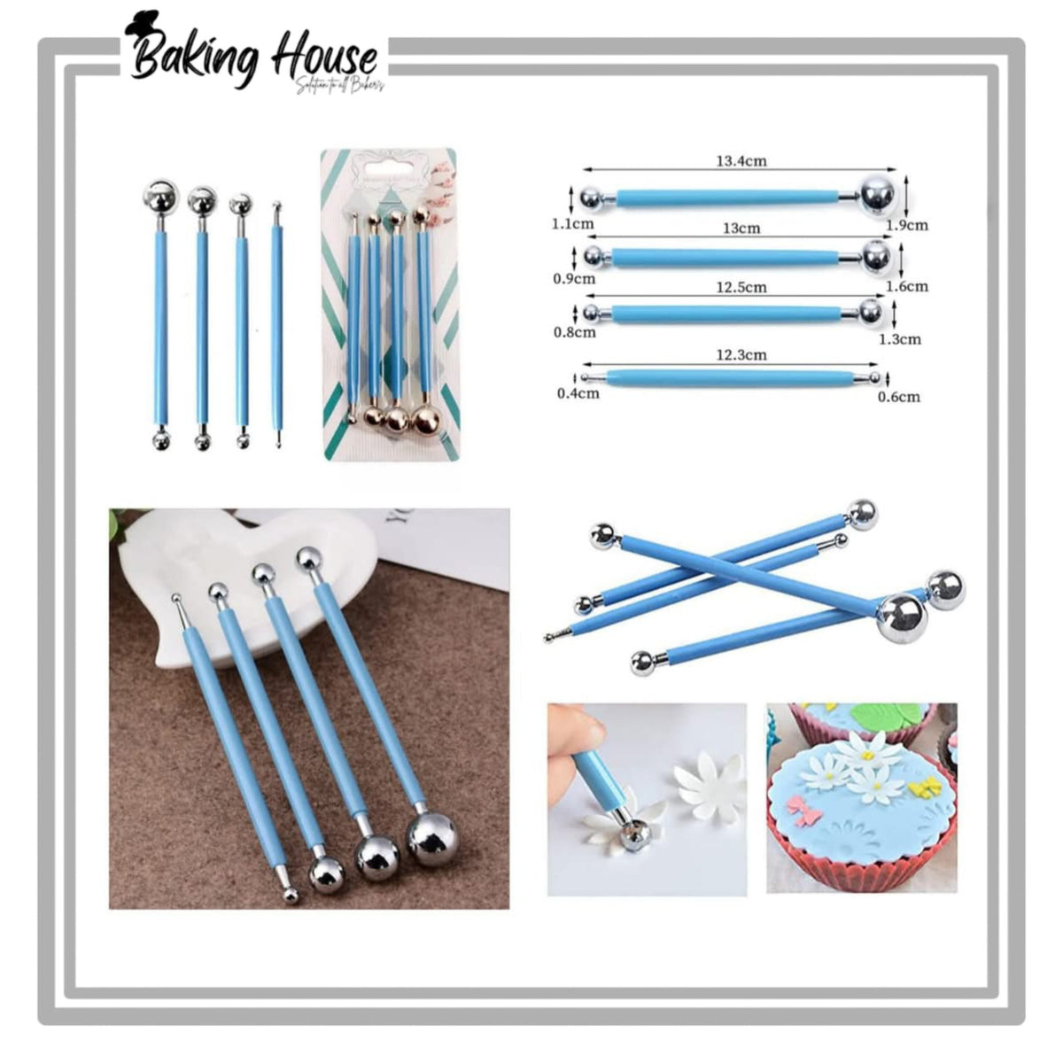 4pcs Ball Tools Set For Fondant Decorating