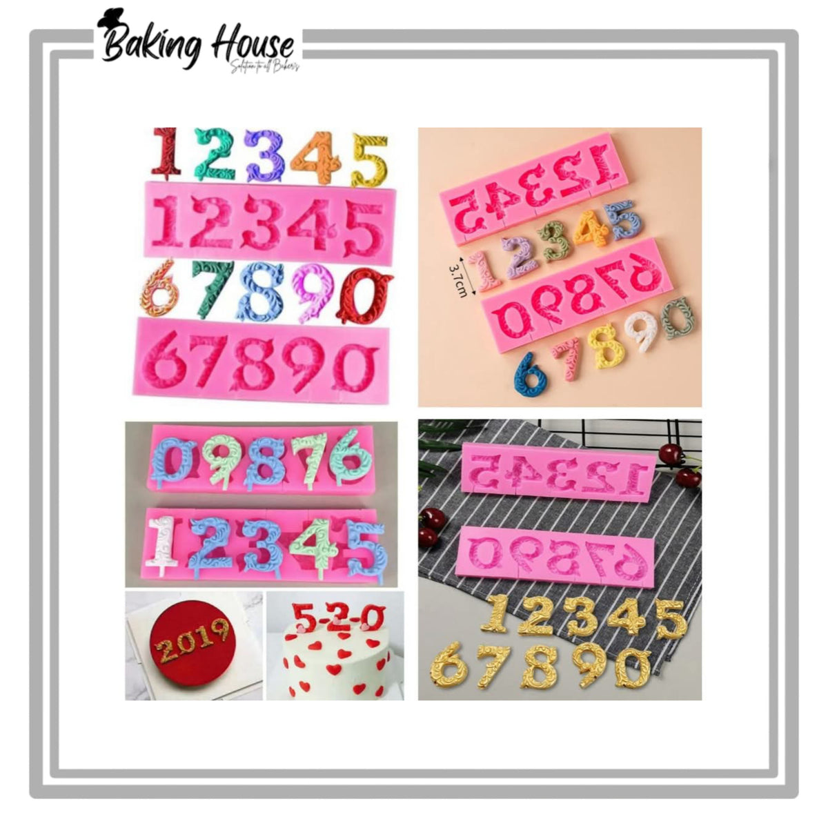 1 to 0 Number Silicon Fondant Mould For Cake Decorating