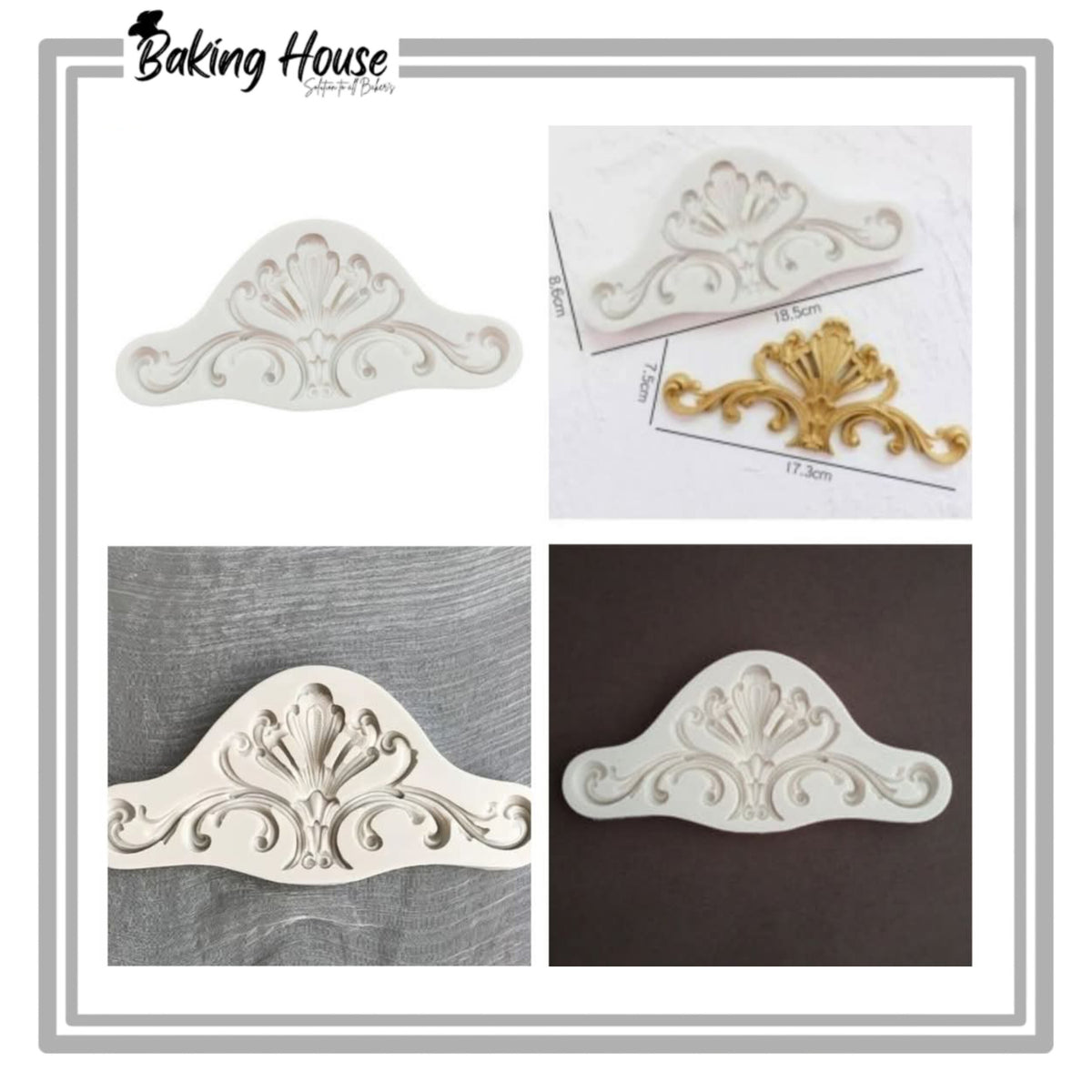 Crown Boarder Silicon Fondant Mould For Cake Decorating