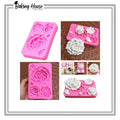Big Rose Set Silicon Fondant Mould For Cake Decorating