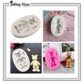 Bear Silicon Fondant Mould For Cake Decorating