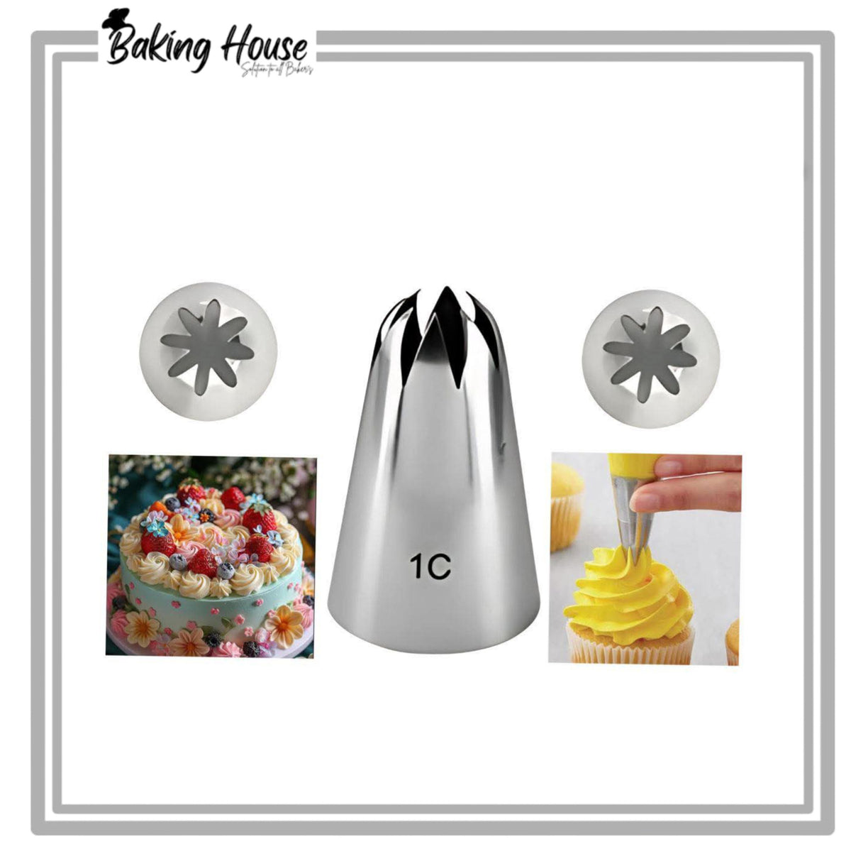 1c Stainless Steel Cake Decorating Nozzle