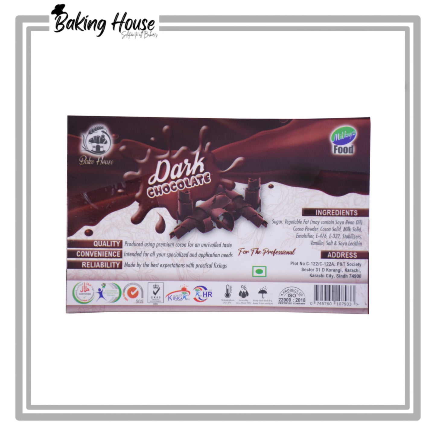 Milkyz Food Dark Compound Chocolate 500g (Box Packing)