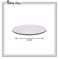 8 inch Round White Cake Base