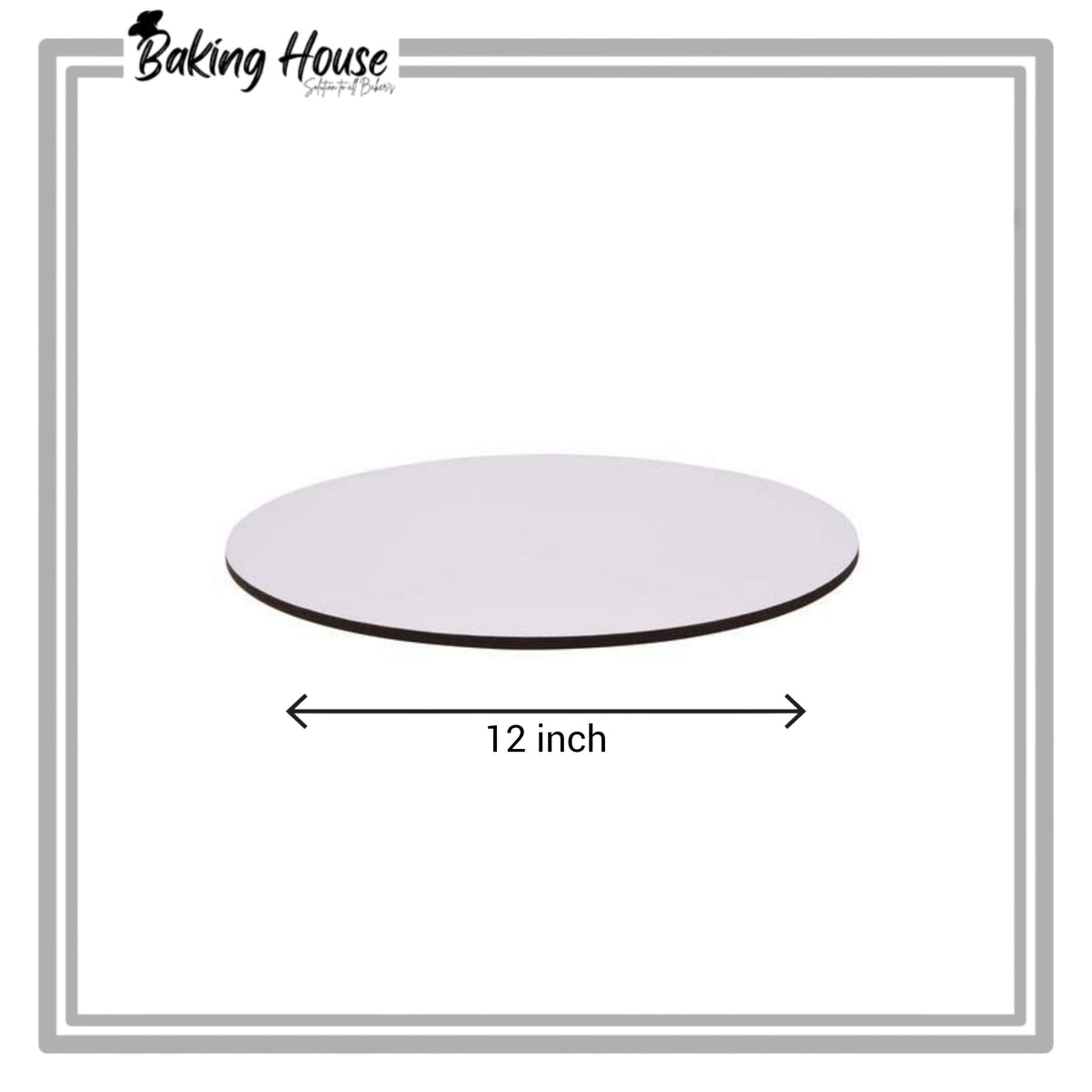 12 inch Round White Cake Base