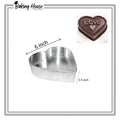 6 Inch Silver Stainless Steel Cake Heart Pan