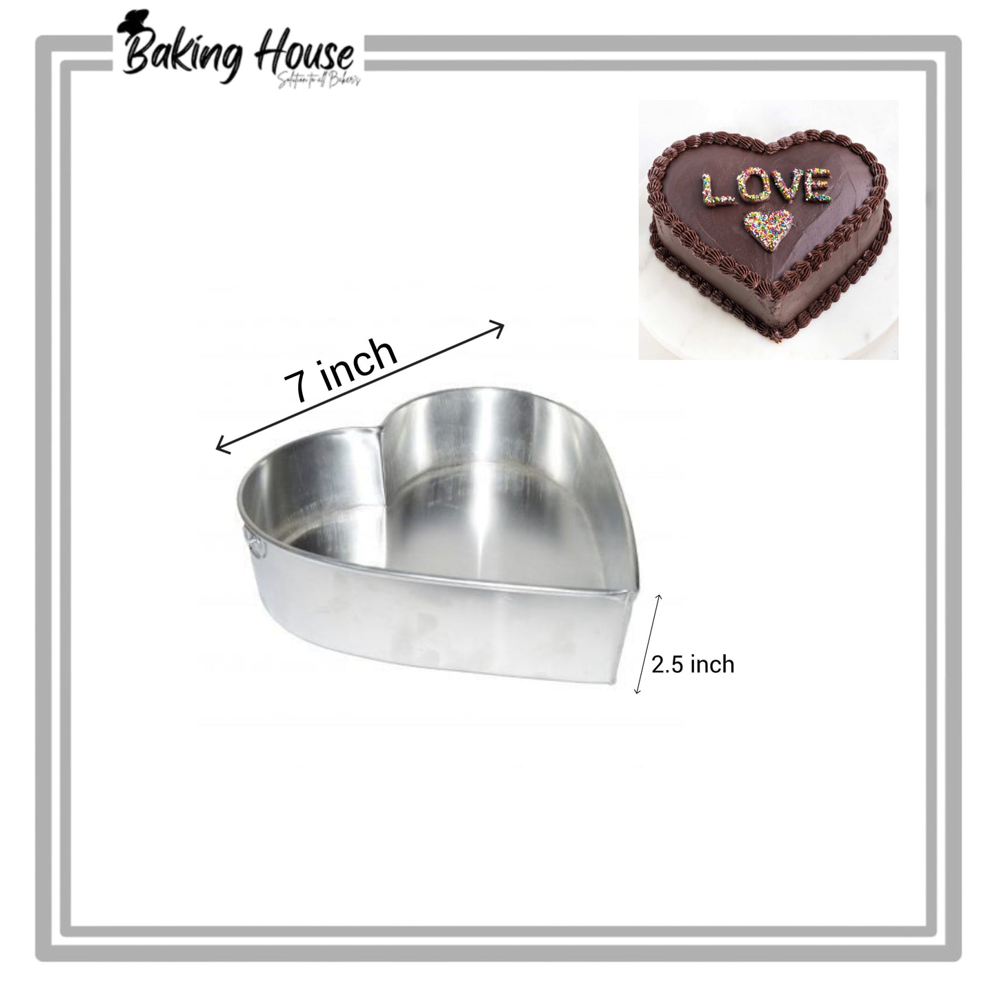 3pcs Heart Stainless Steel Cake Pan Set
