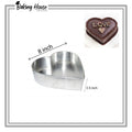 8 Inch Silver Stainless Steel Cake Heart Pan