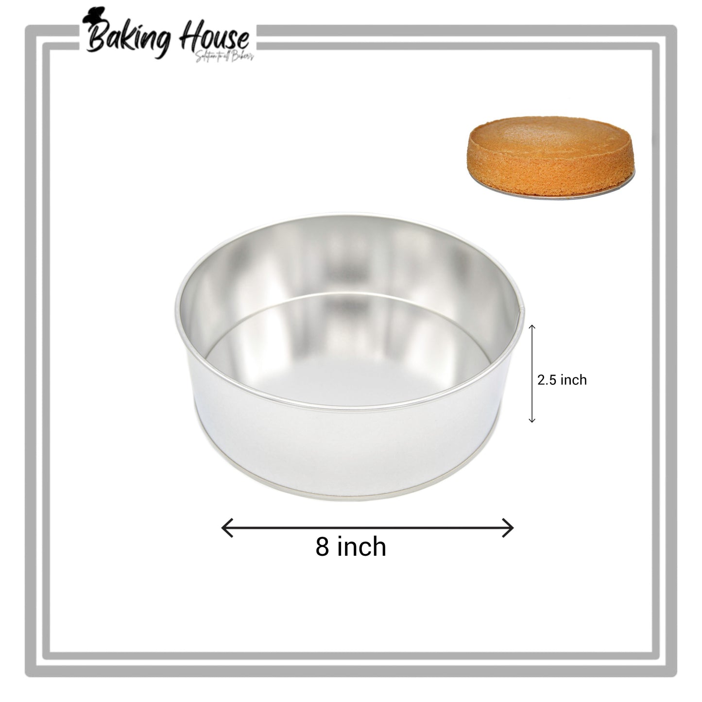 3pcs Round Stainless Steel Cake Pan Set
