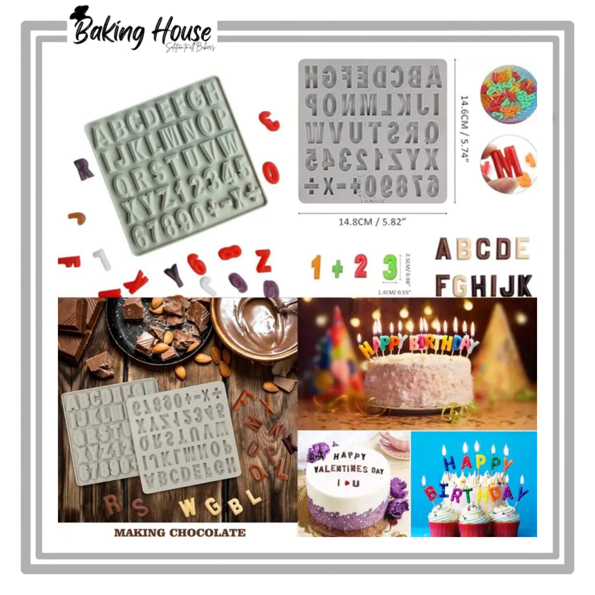 A To Z Full Silicon Chocolate & Candy Mould