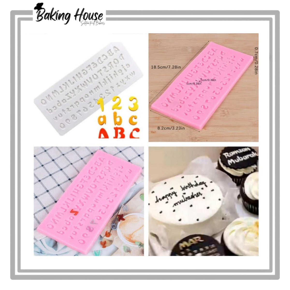Mini Alphabet Silicon Fondant & Candy Mould