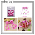 2pcs Barbie Plastic Cookie Cutter For Cake Decorating