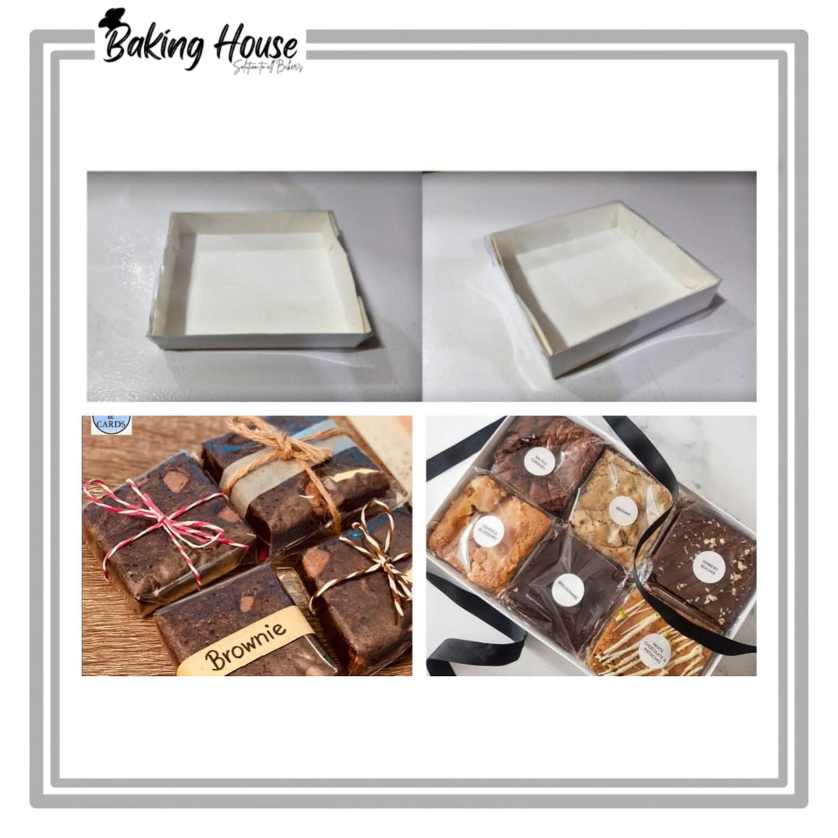 4 Browine Transparent Lid Box