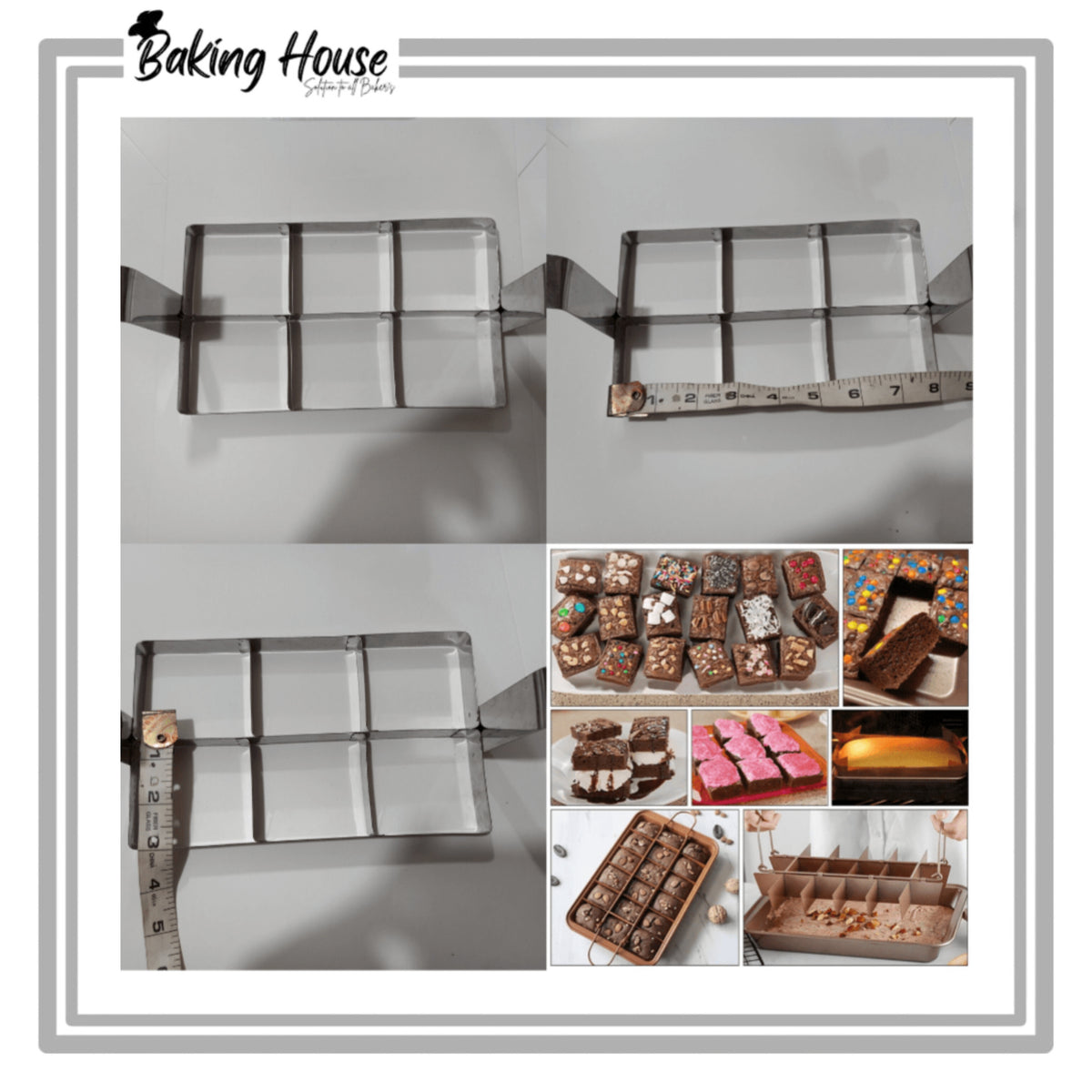 6 Cavity Stainless Steel Brownie Cutter