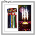 6pcs Fire Sparkle Candle For Cake Decorationg