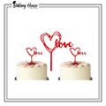 Wooden Love Cake Topper Cake Decorationg