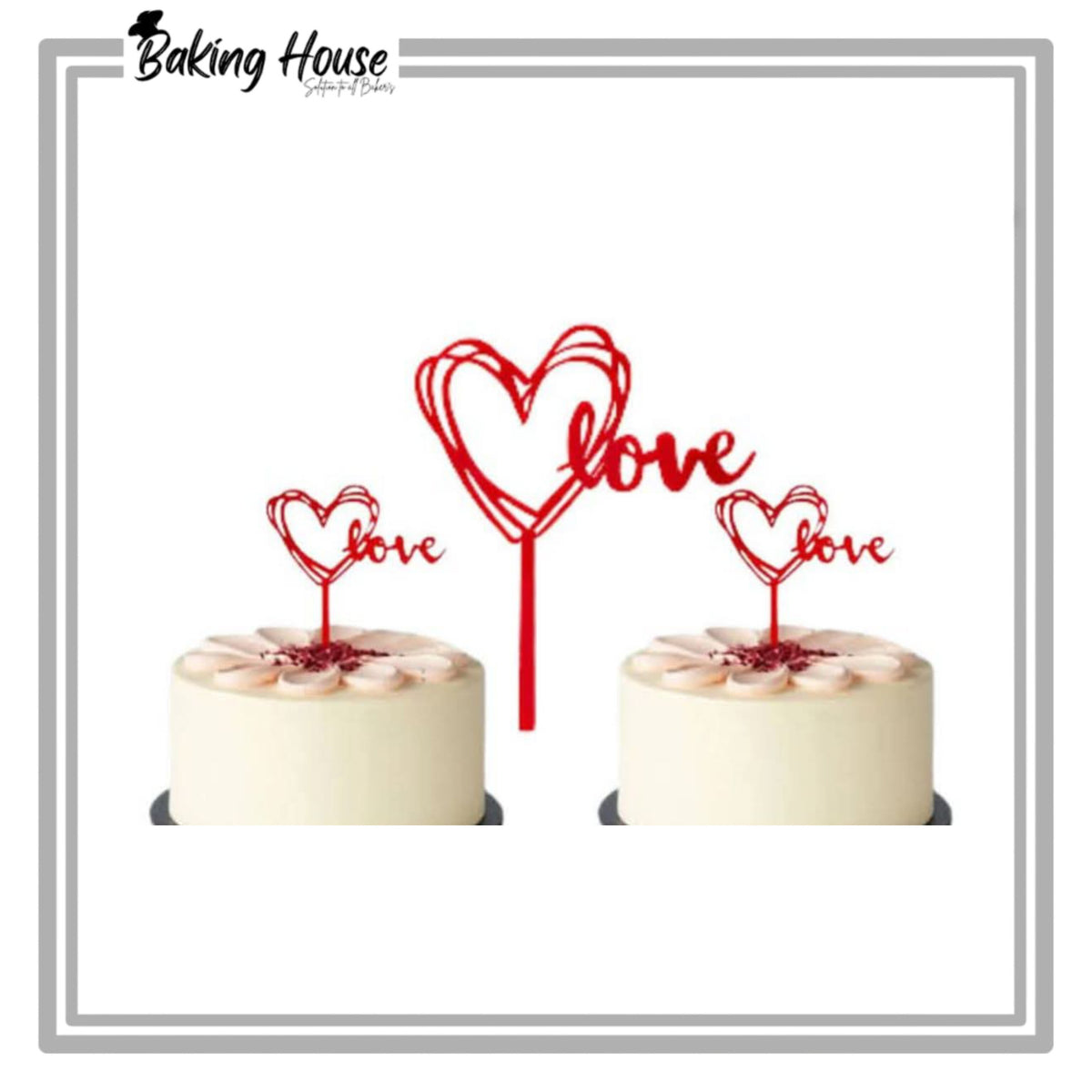 Wooden Love Cake Topper Cake Decorationg