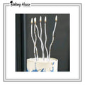 6pcs White Spiral Candle For Cake Decorationg