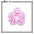 5pcs light Pink Fomice Flowers For Cake Decorationg